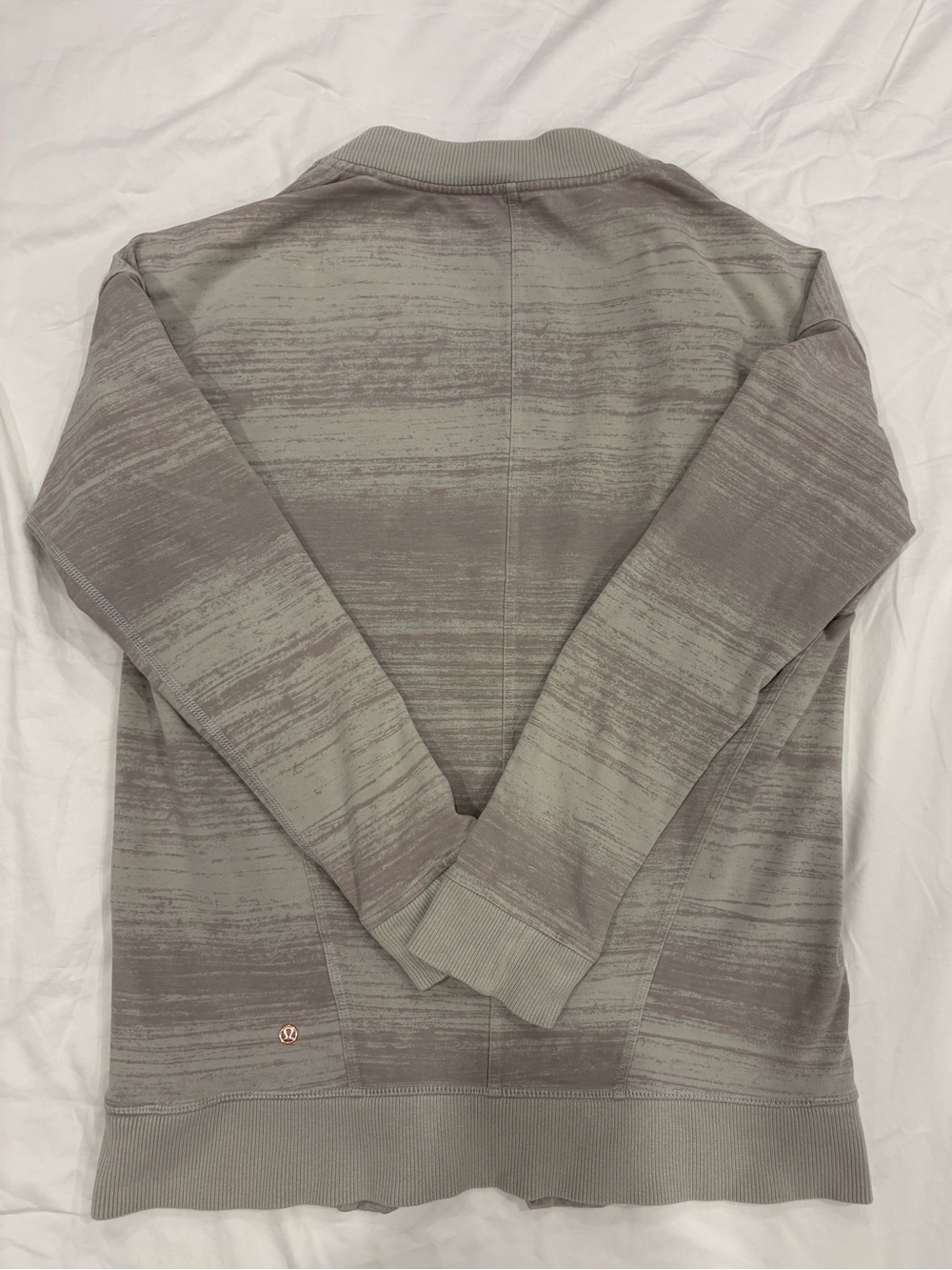 Lululemon Mula Bundle Wrap Jacket Righteous Stripe Silver Spoon Size 6 - Picture 6 of 11